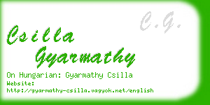 csilla gyarmathy business card